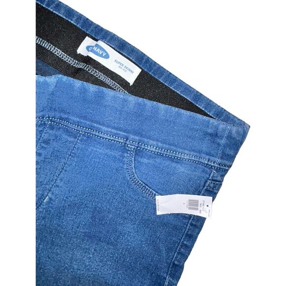 Old Navy Super‎ Skinny Mid Rise Jeans Womens Size 6 Slimming Medium Wash Denim - Picture 4 of 9
